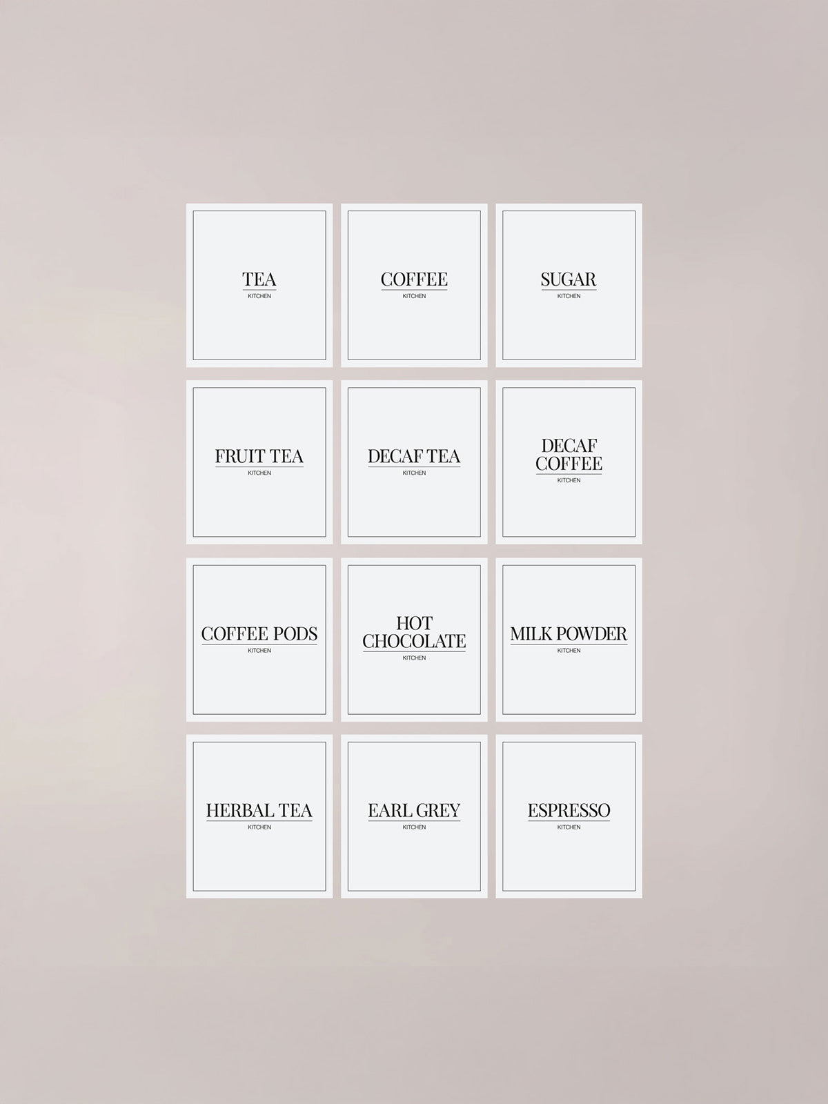 Minimalistic Hot Drinks Bundle Labels