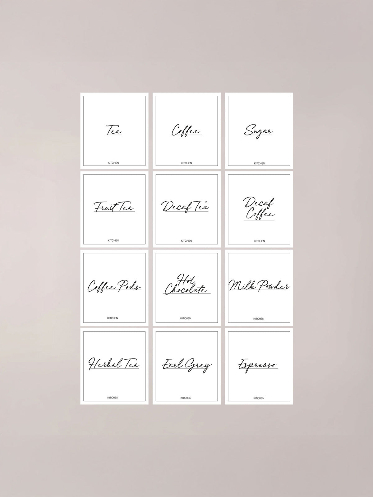 Minimalistic Hot Drinks Bundle Labels