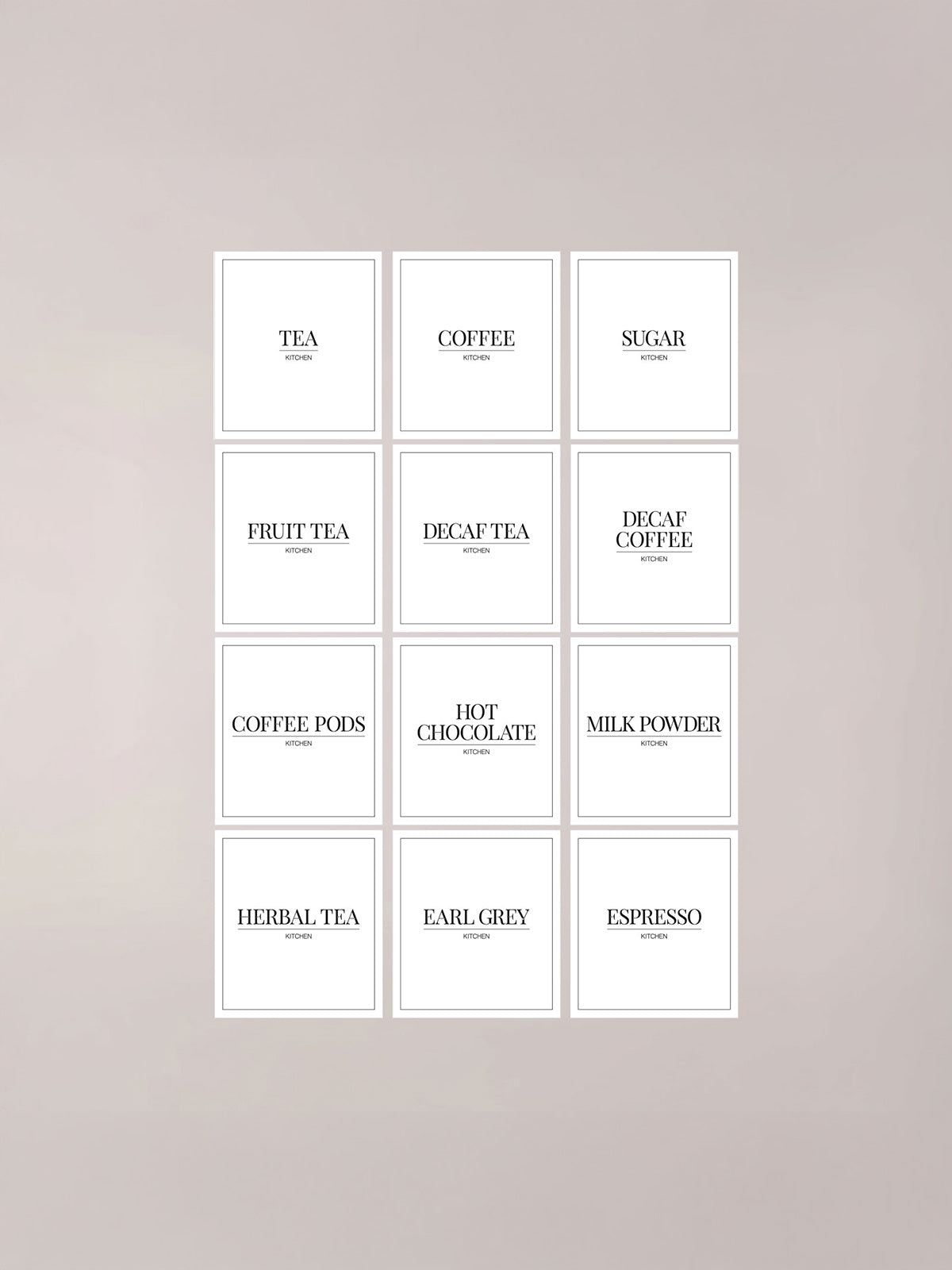 Minimalistic Hot Drinks Bundle Labels