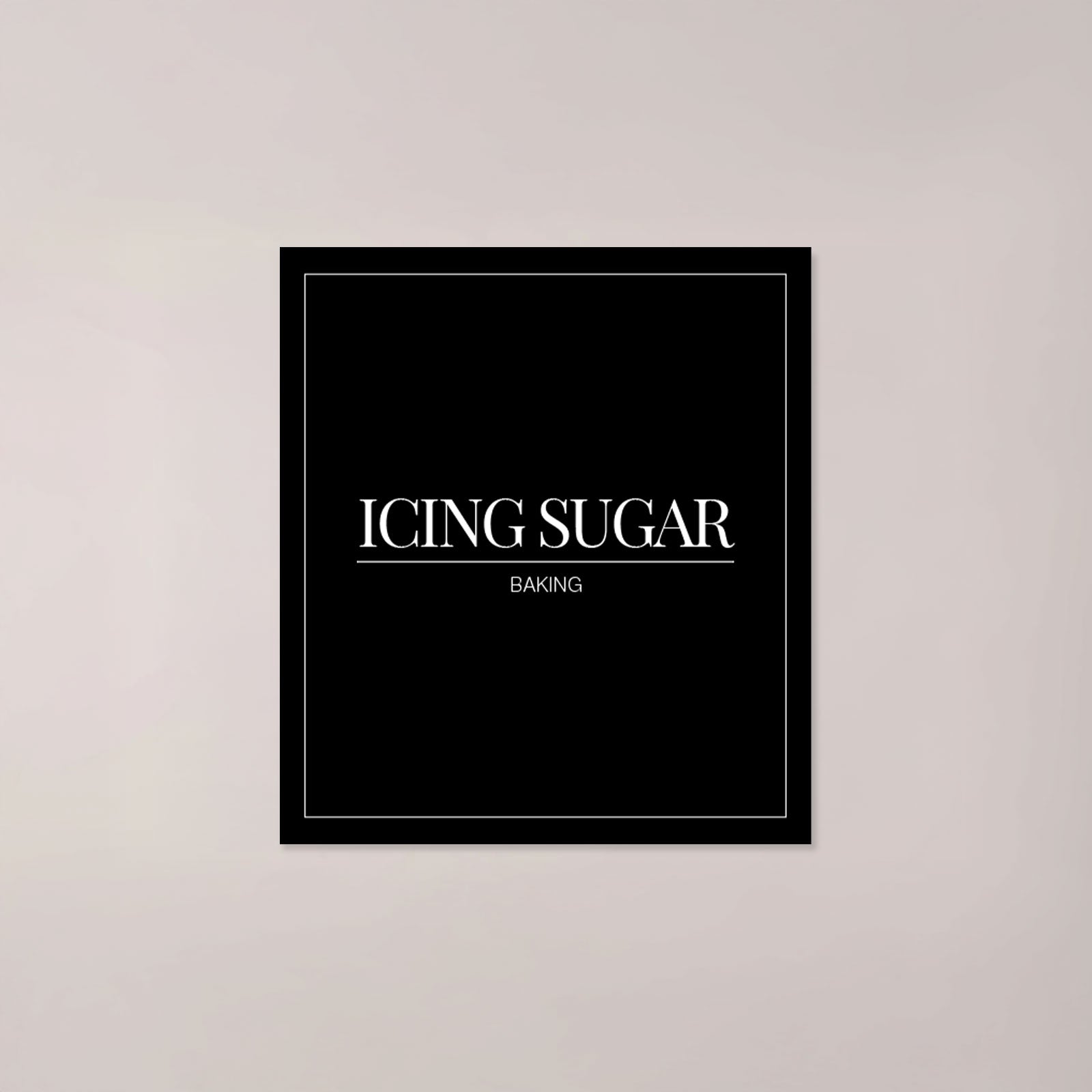 Minimalistic Icing Sugar Label