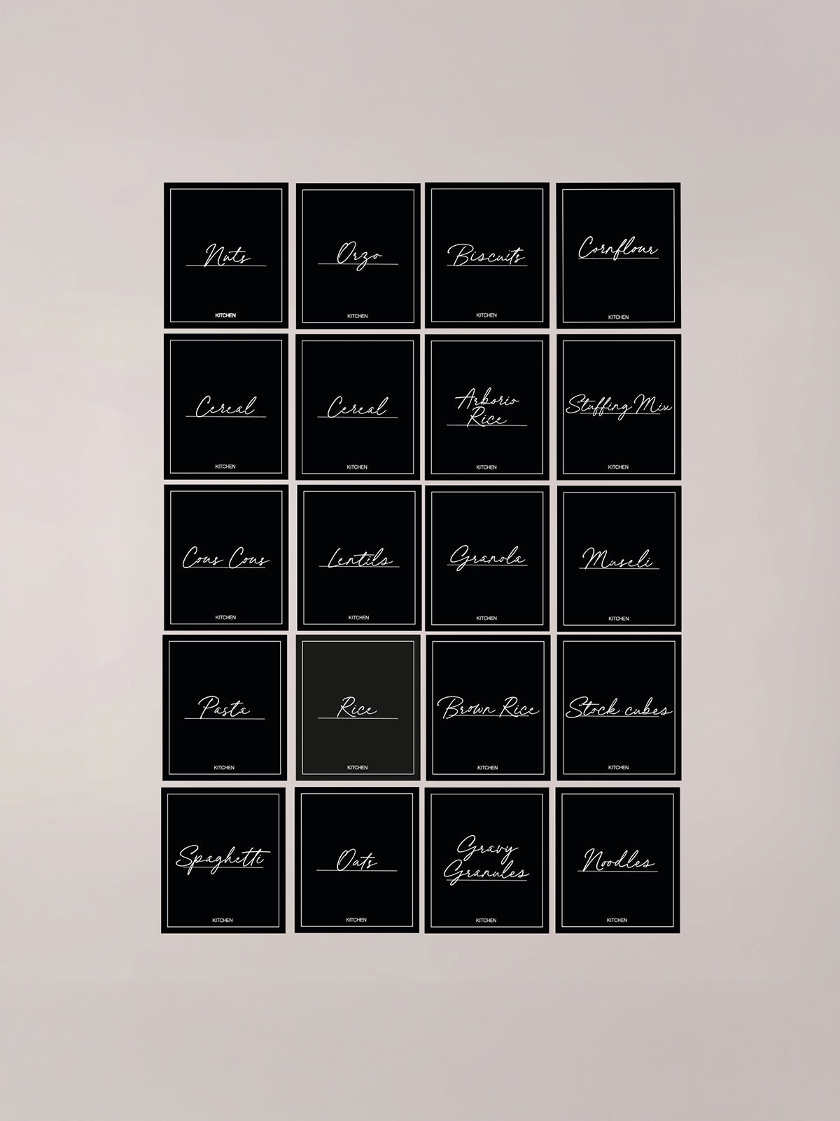 Minimalistic Large Kitchen Bundle Labels
