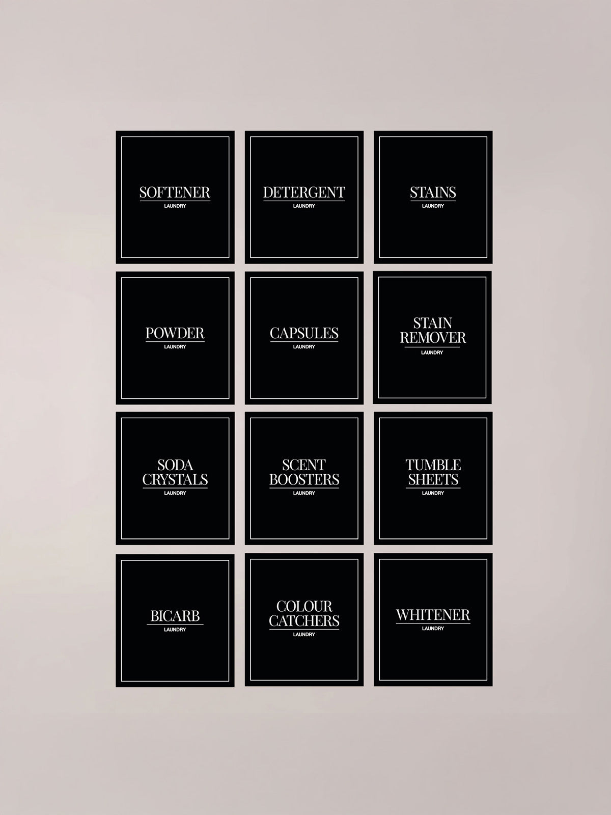 Minimalistic Laundry Bundle Labels