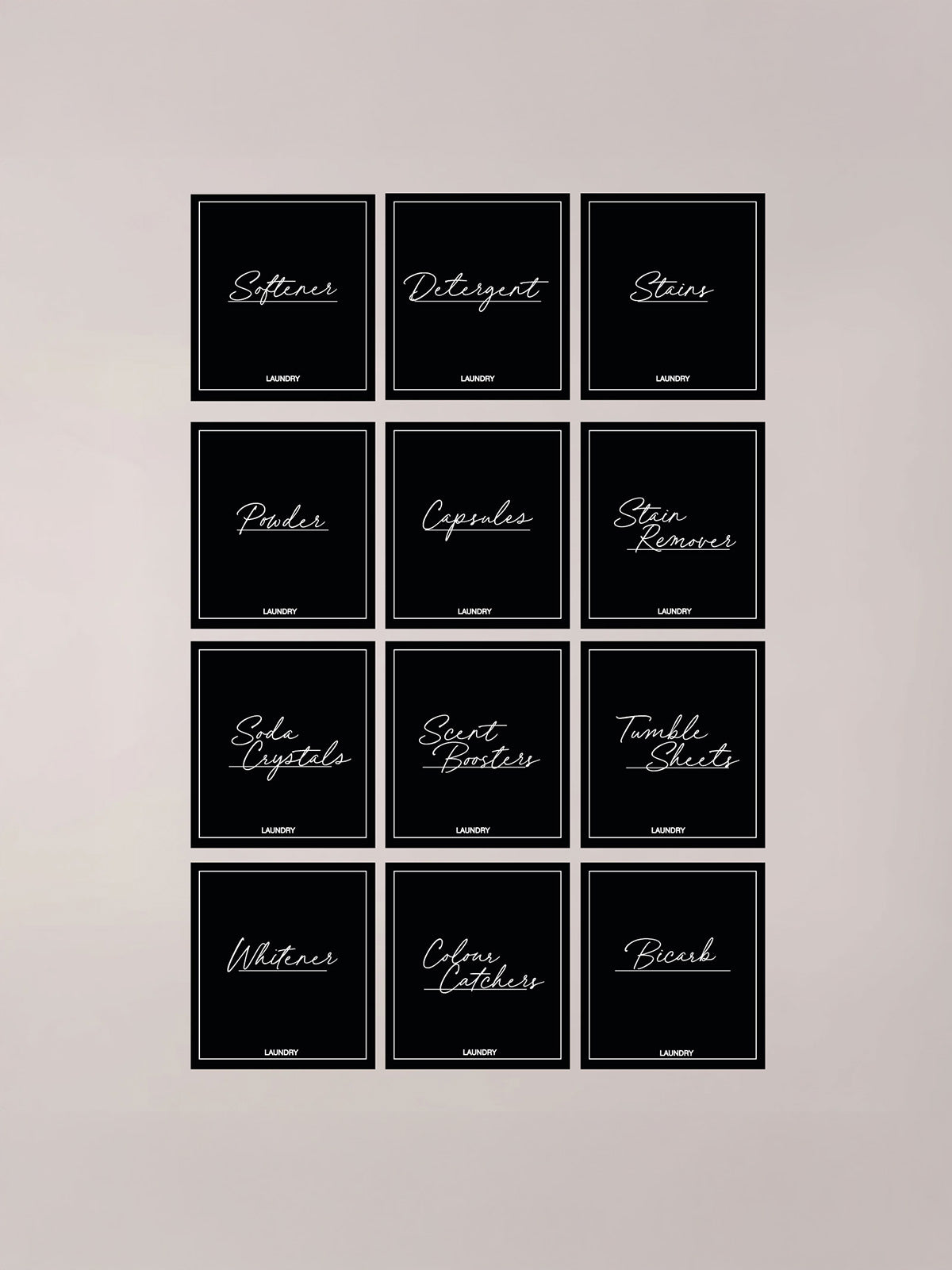 Minimalistic Laundry Bundle Labels
