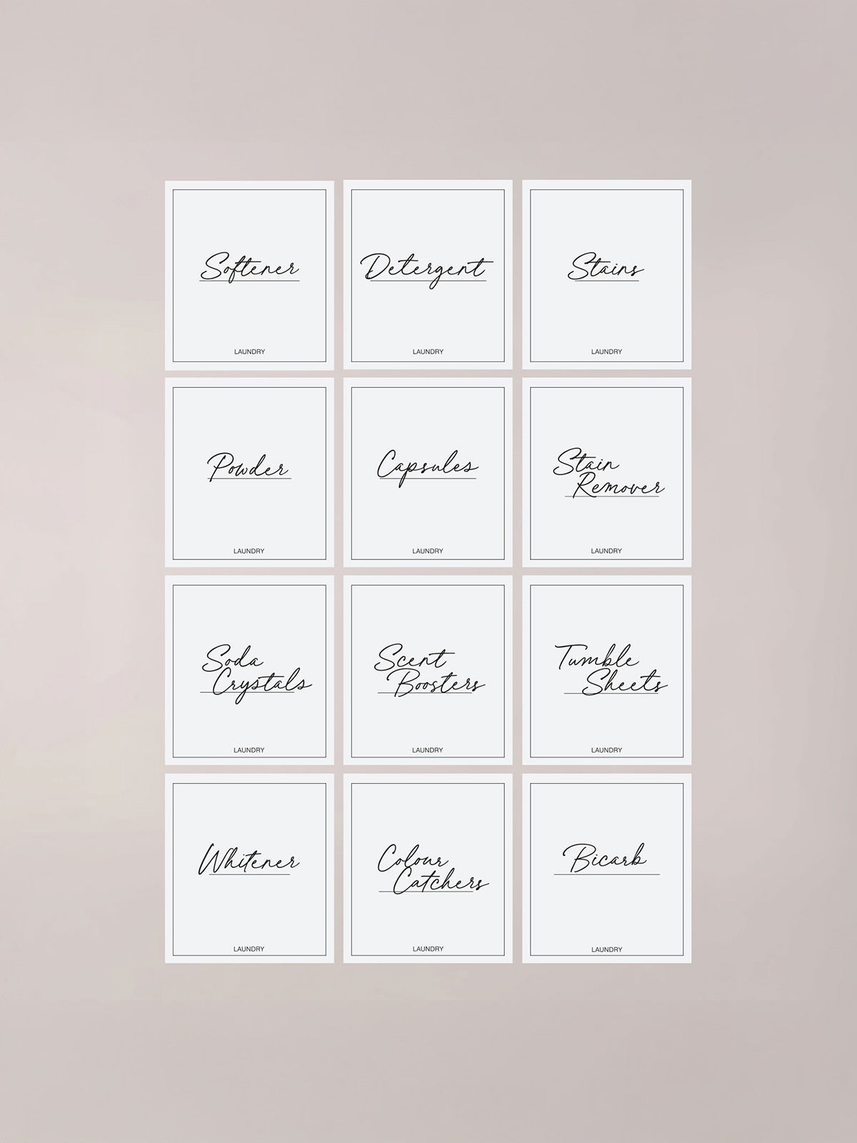 Minimalistic Laundry Bundle Labels