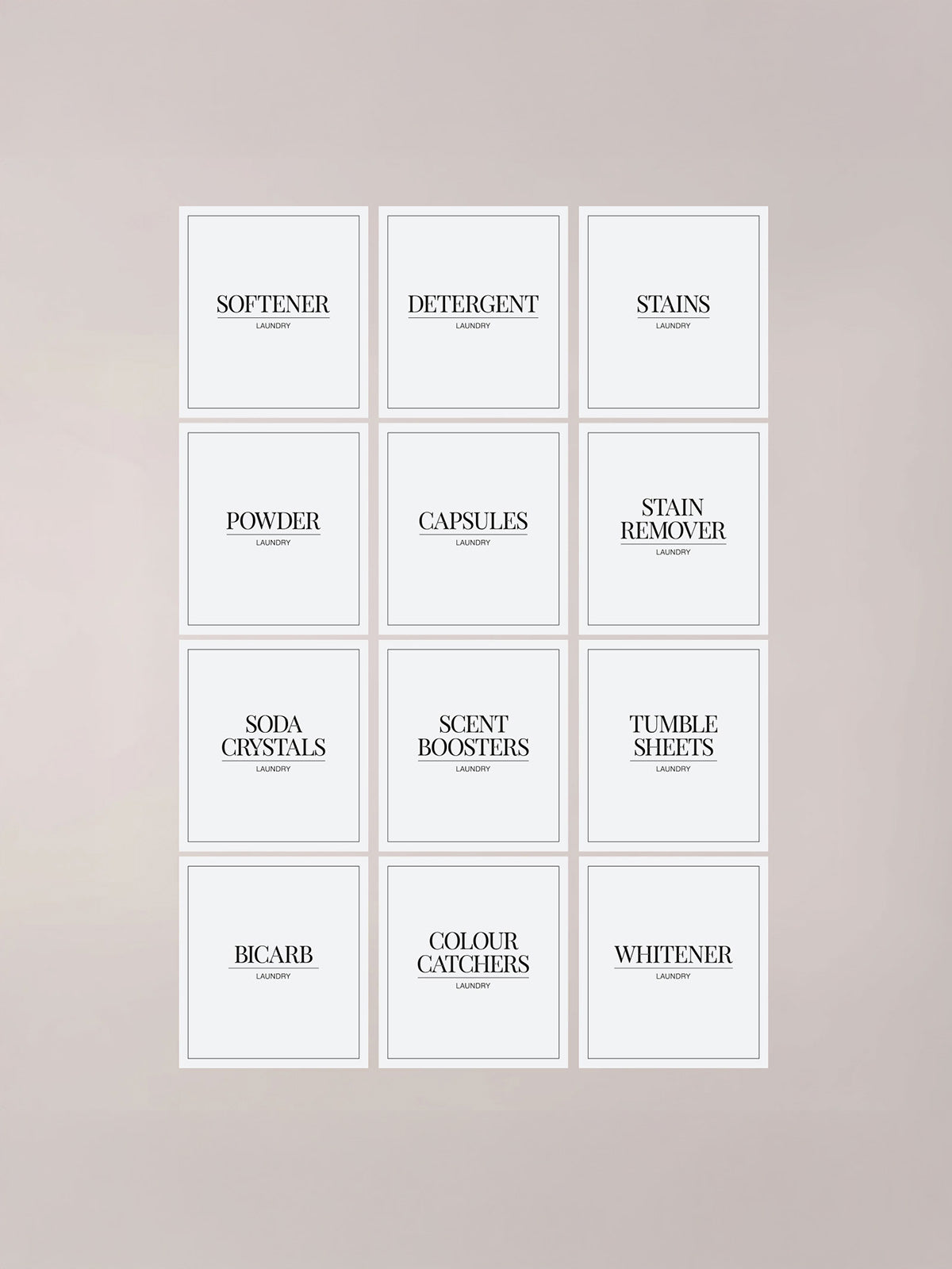Minimalistic Laundry Bundle Labels