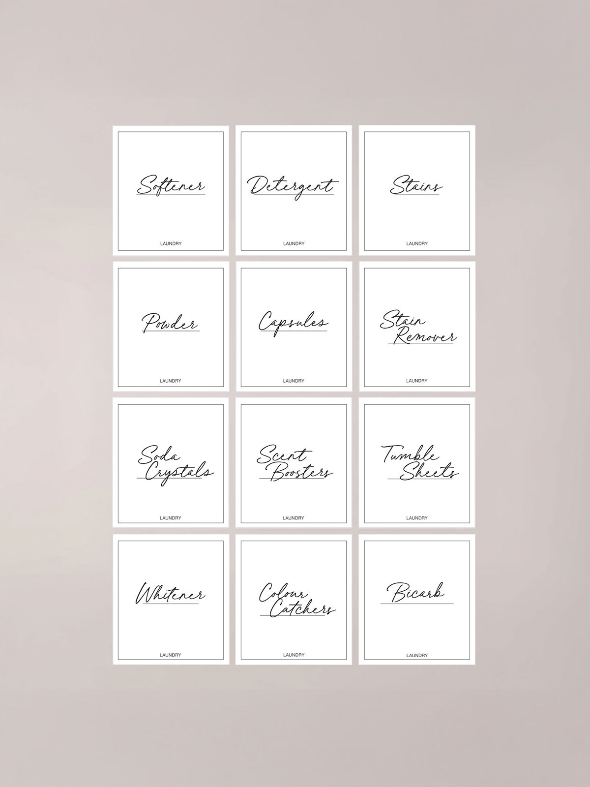 Minimalistic Laundry Bundle Labels