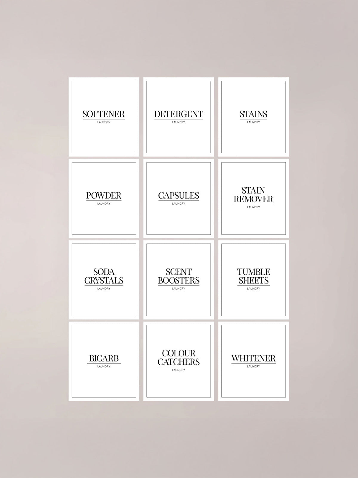 Minimalistic Laundry Bundle Labels