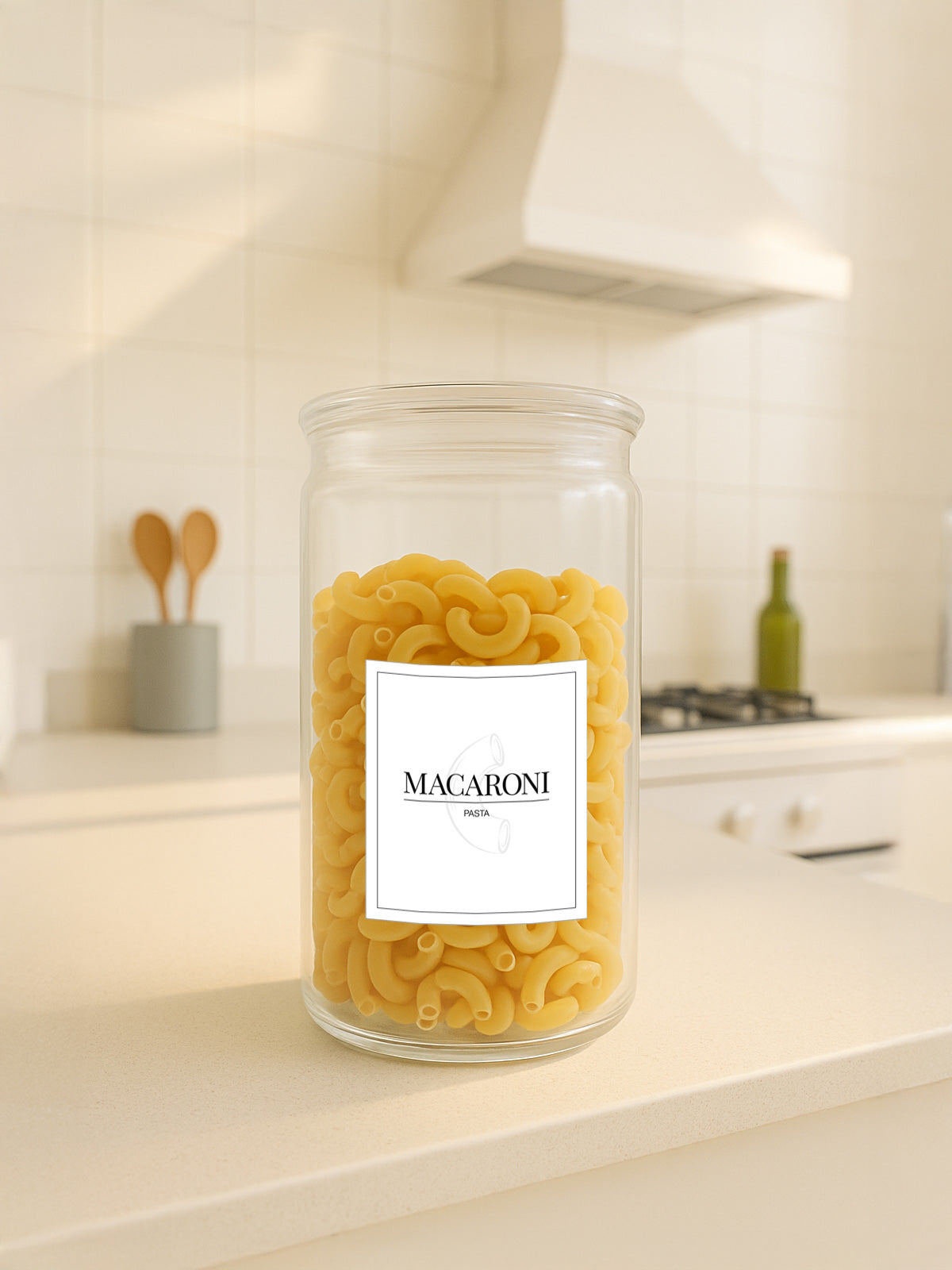 Minimalistic Macaroni Label