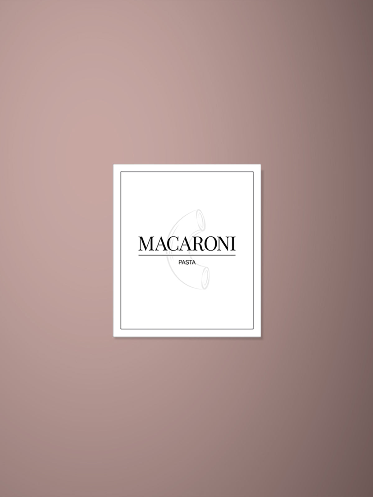 Minimalistic Macaroni Label