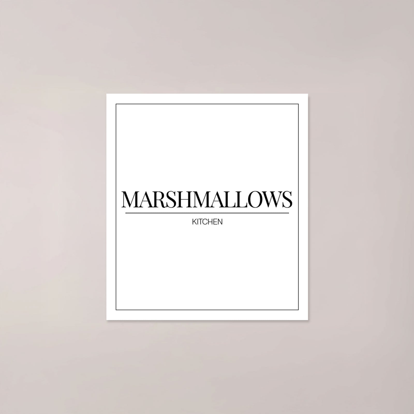 Minimalistic Kitchen Labels
