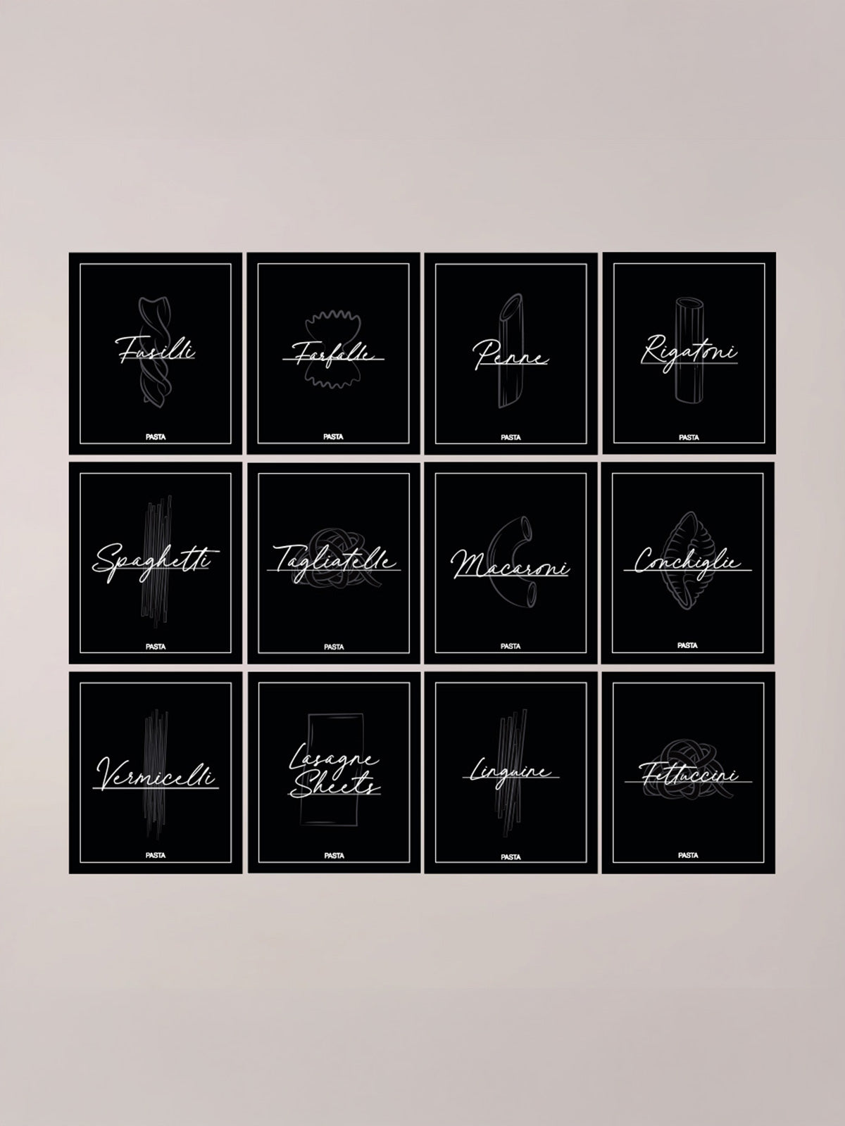 Minimalistic Pasta Bundle Labels