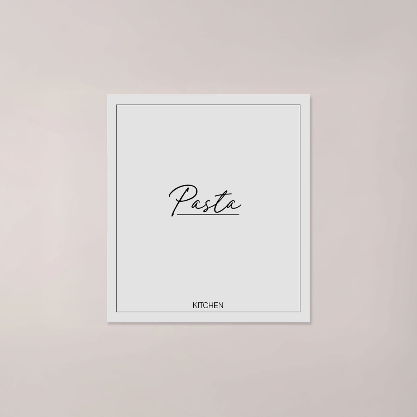 Minimalistic Pasta Labels