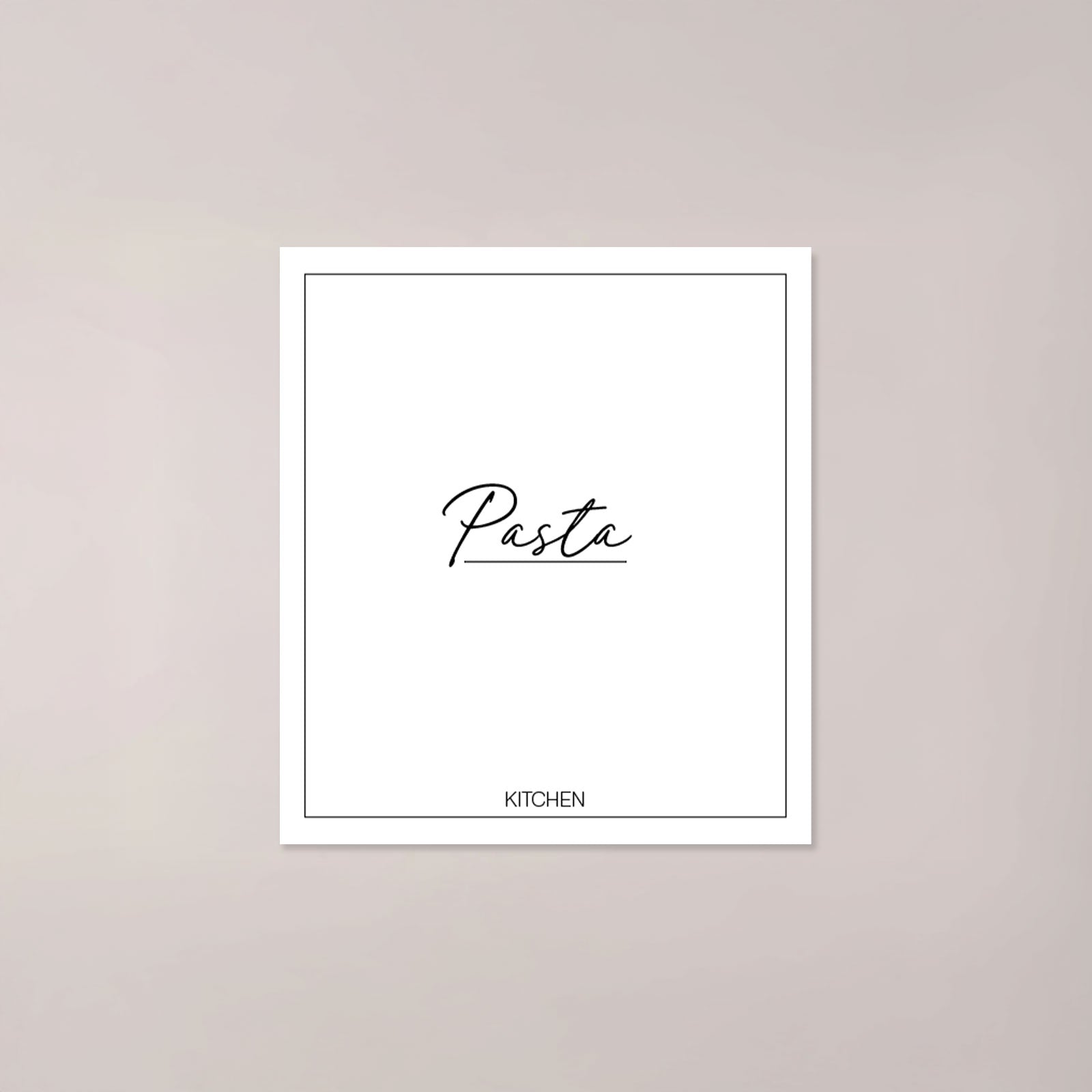 Minimalistic Pasta Labels