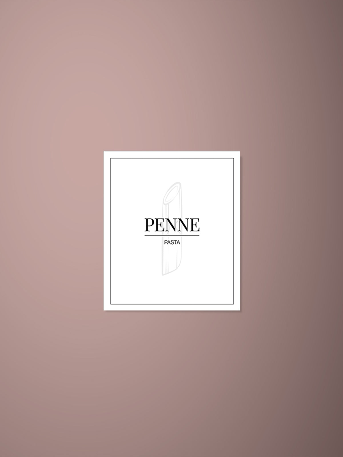 Minimalistic Penne Label