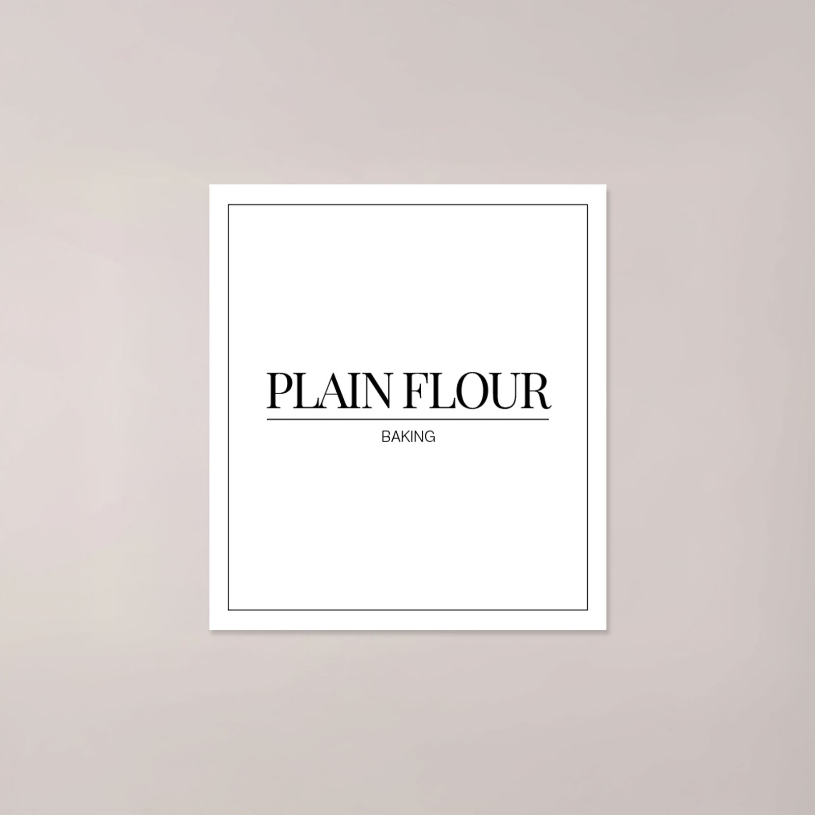 Minimalistic Plain Flour Label