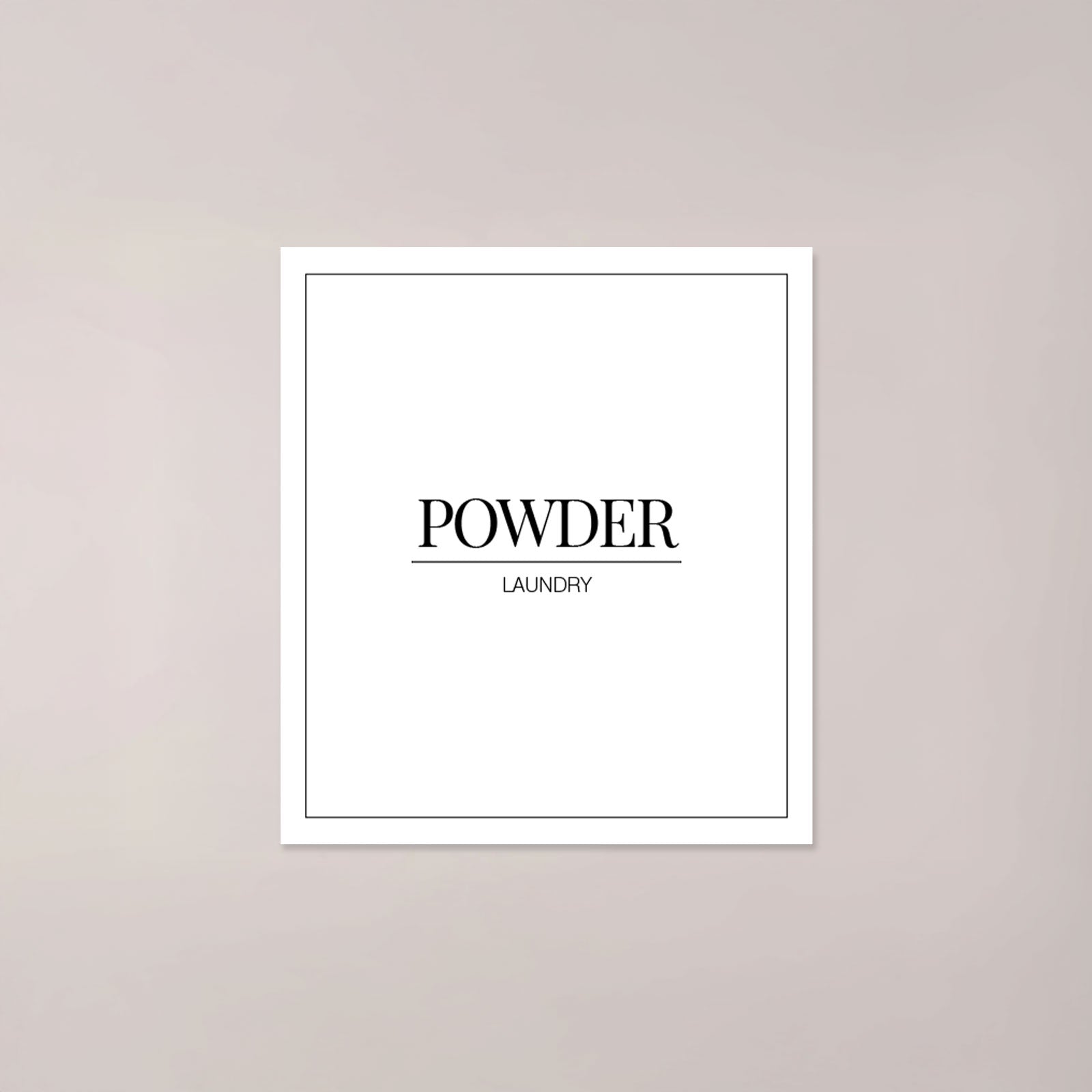 Minimalistic Powder Label