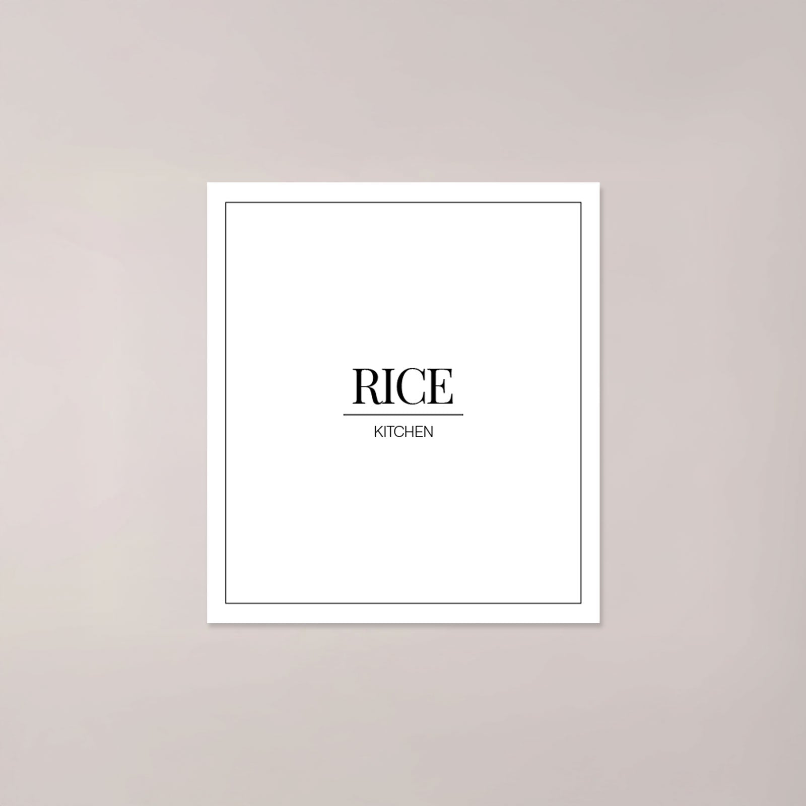 Minimalistic Rice Labels