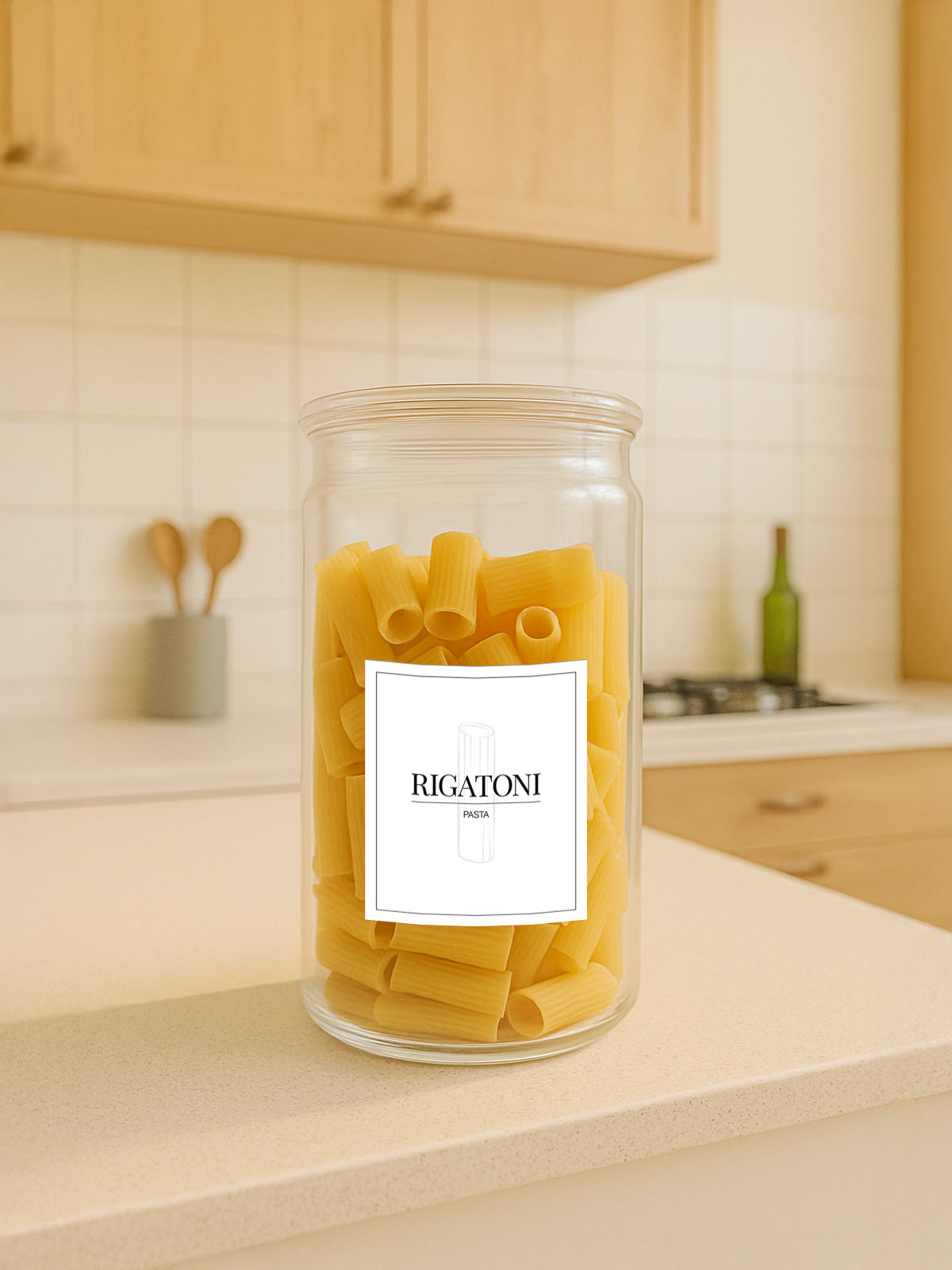 Minimalistic Rigatoni Label