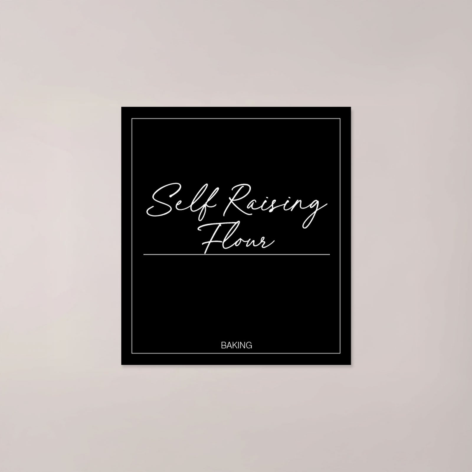 Minimalistic Self Raising Flour Label