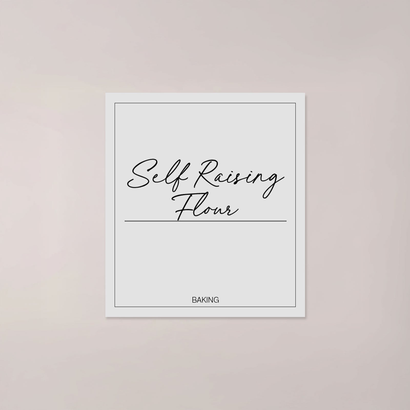 Minimalistic Self Raising Flour Label