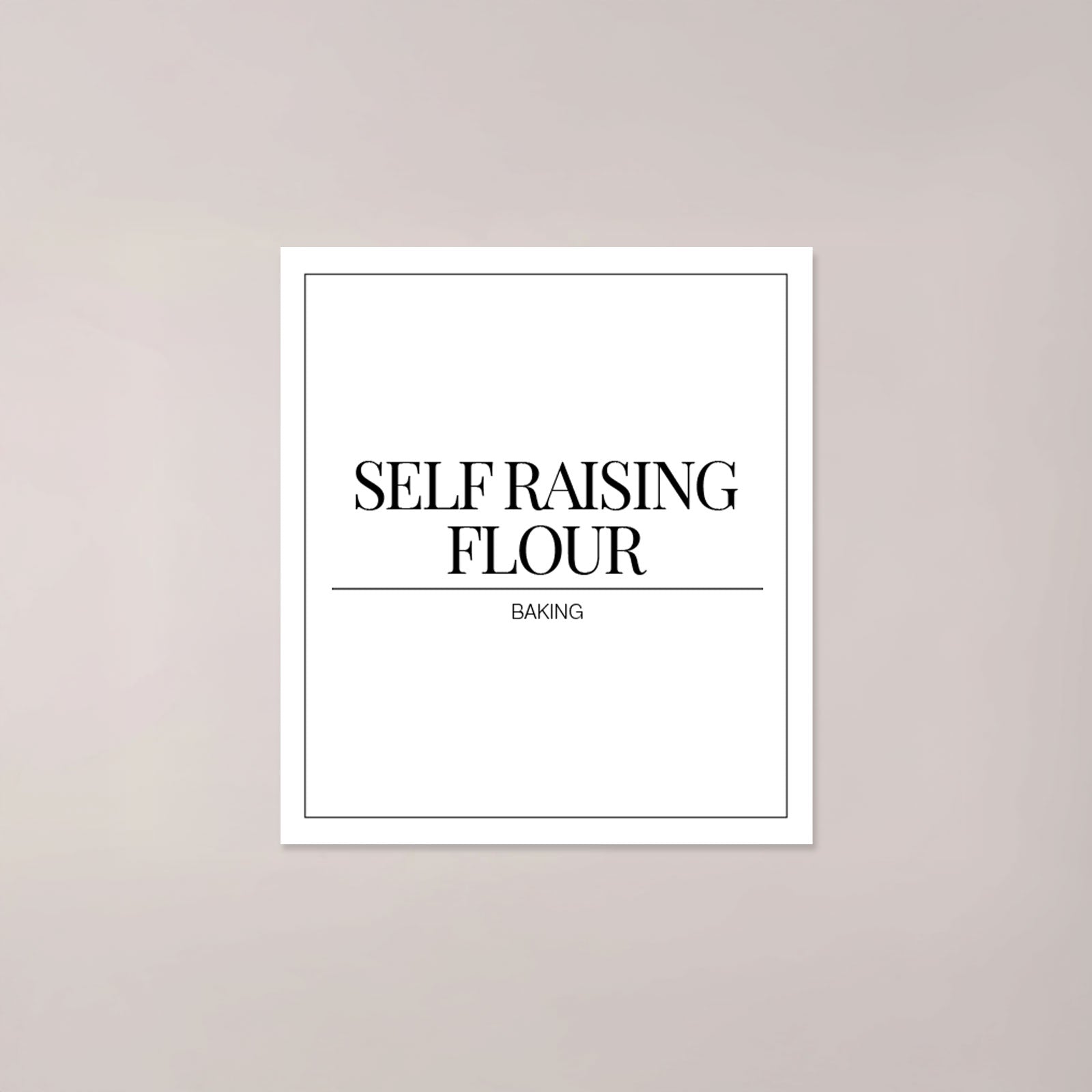 Minimalistic Self Raising Flour Label