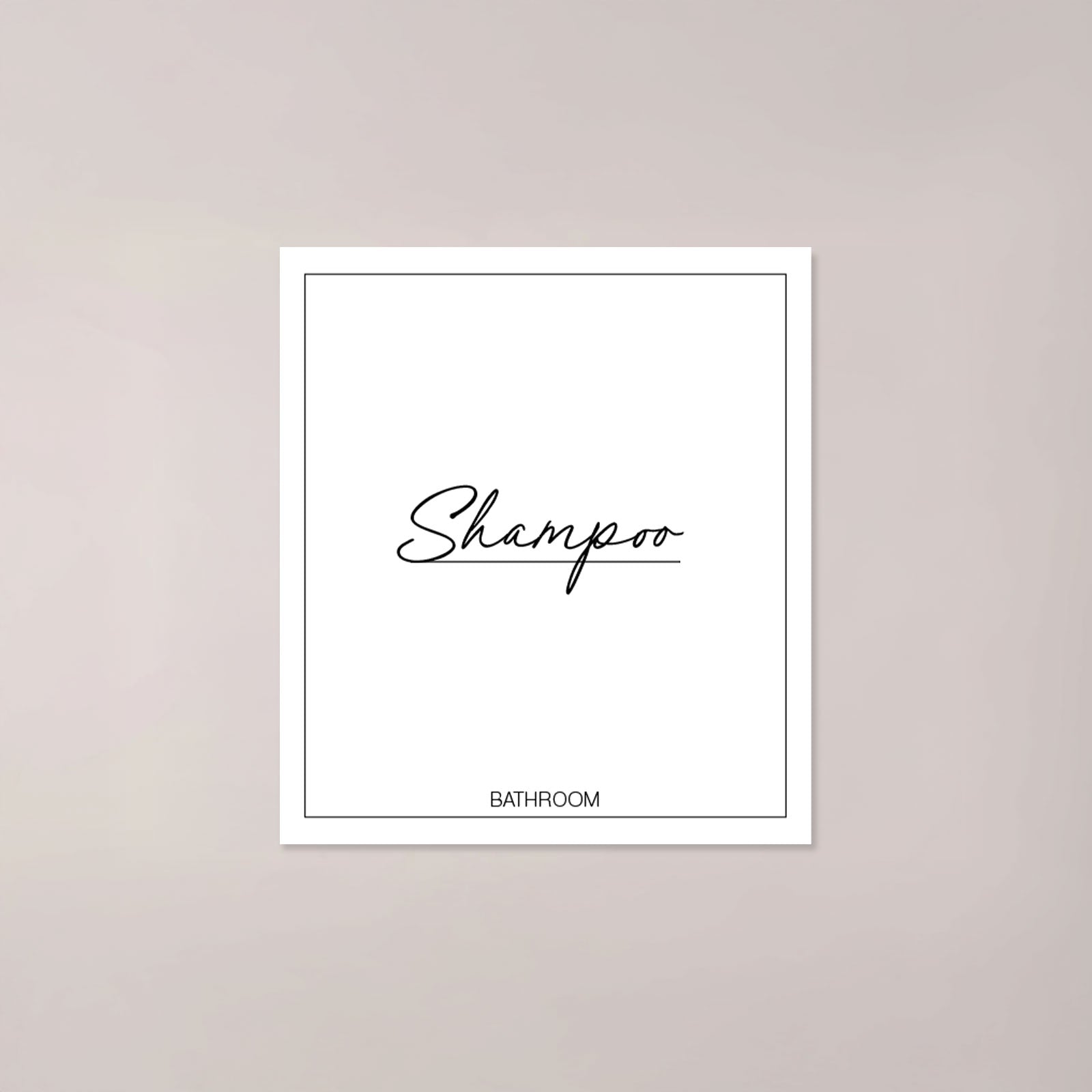 Minimalistic Shampoo Label