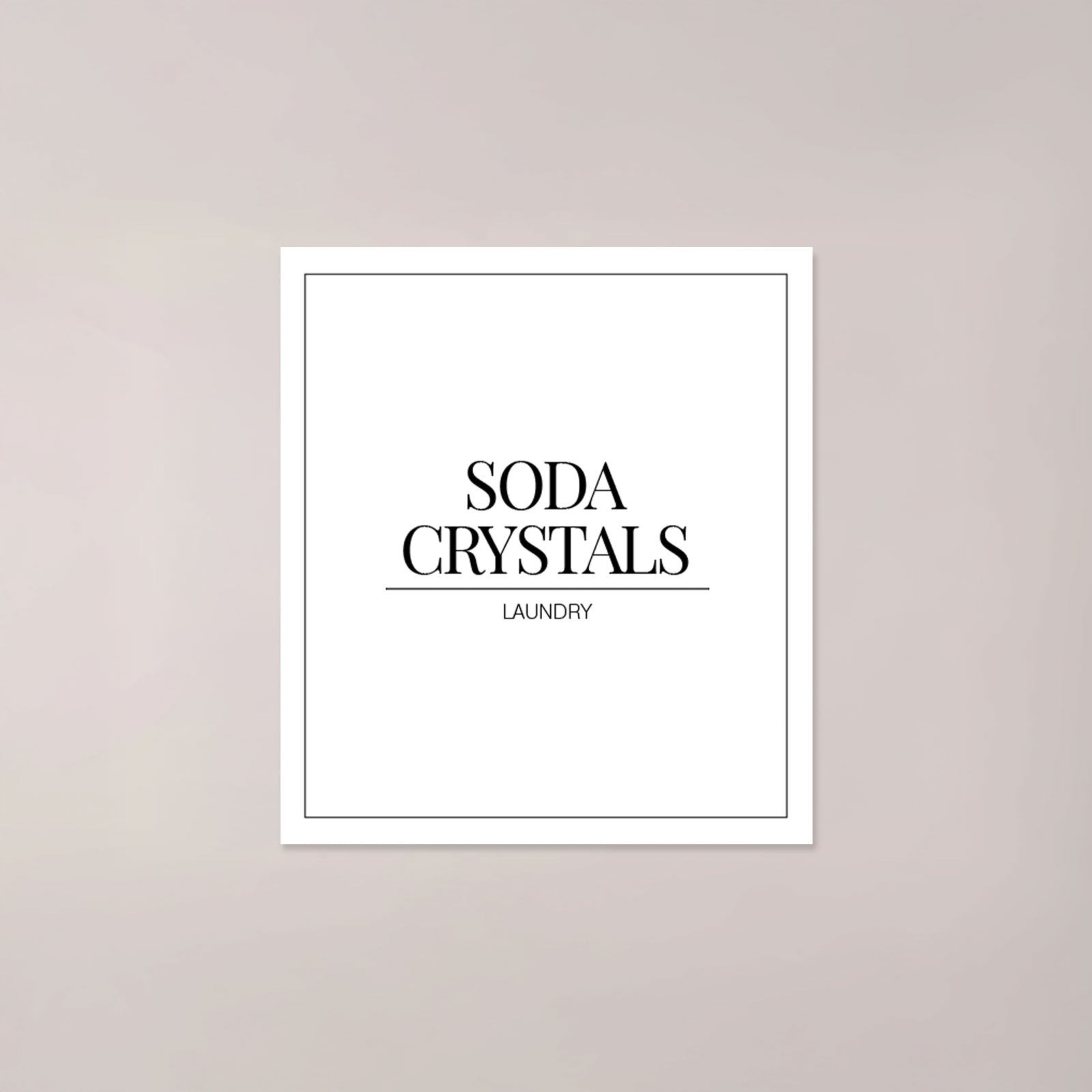 Minimalistic Soda Crystals Label