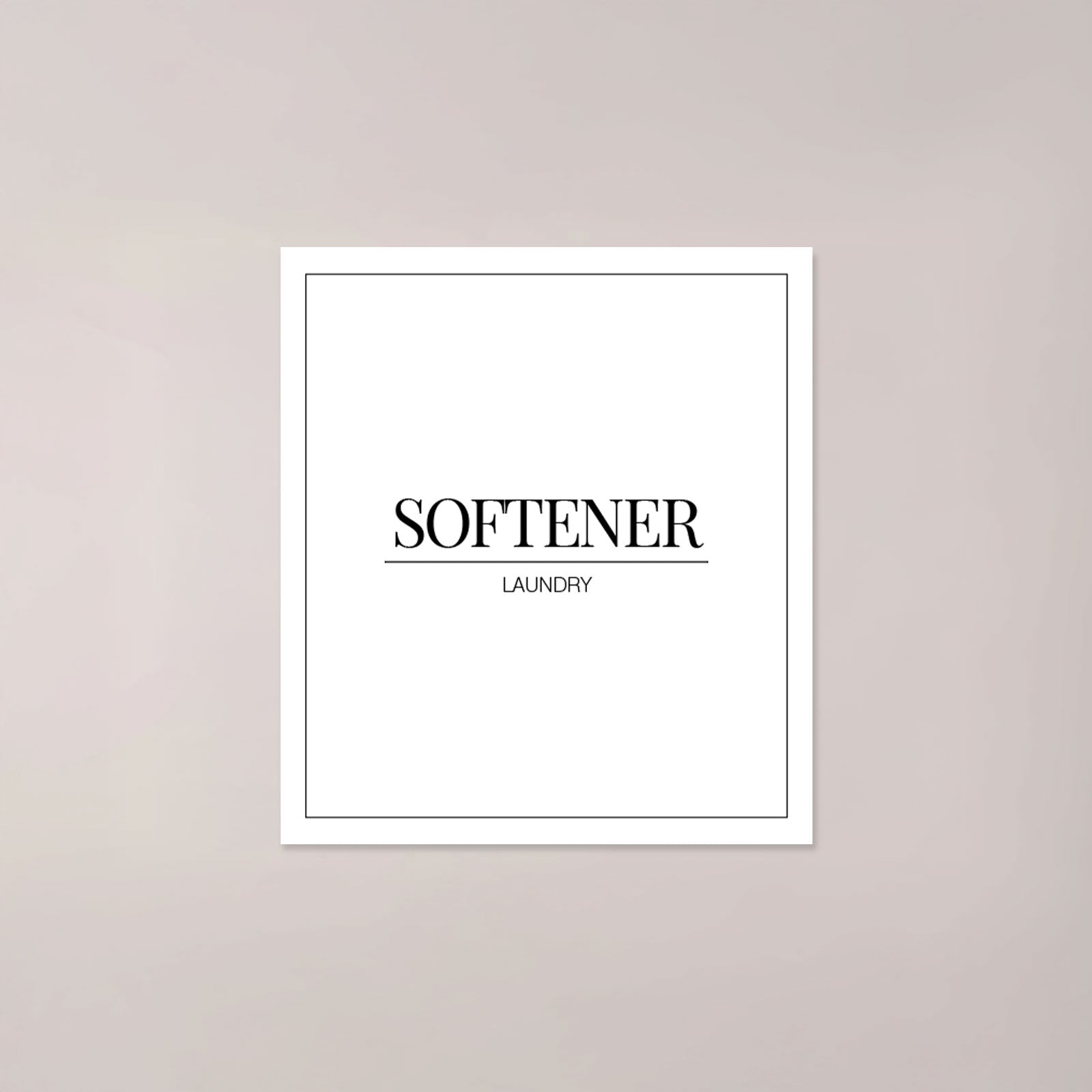 Minimalistic Softener Label