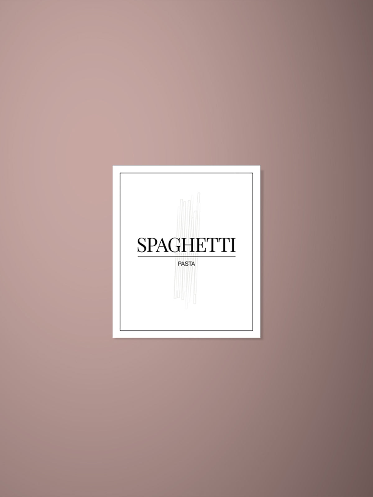 Minimalistic Spaghetti Label