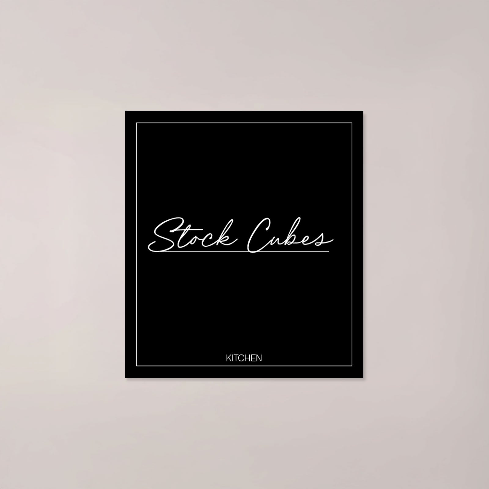 Minimalistic Stock Cubes Labels