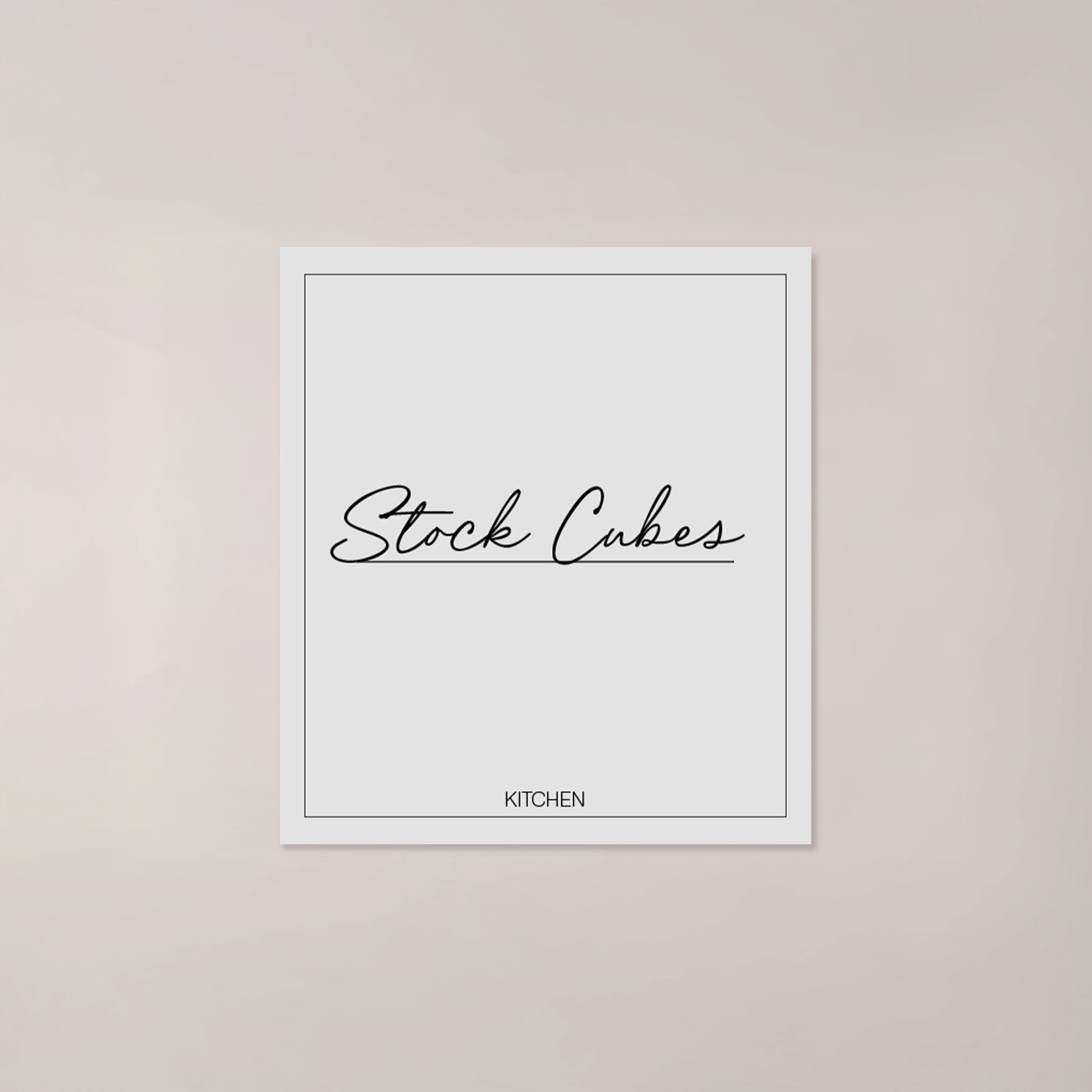 Minimalistic Stock Cubes Labels
