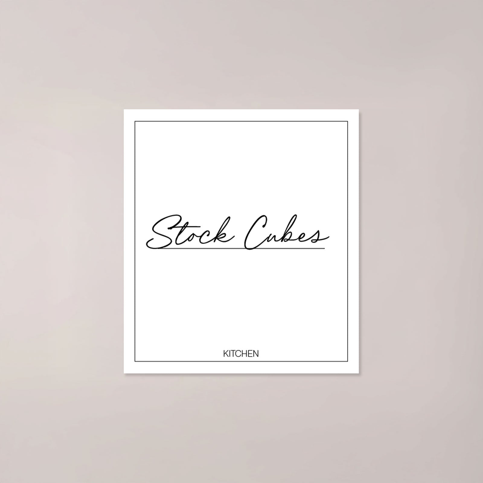 Minimalistic Stock Cubes Labels