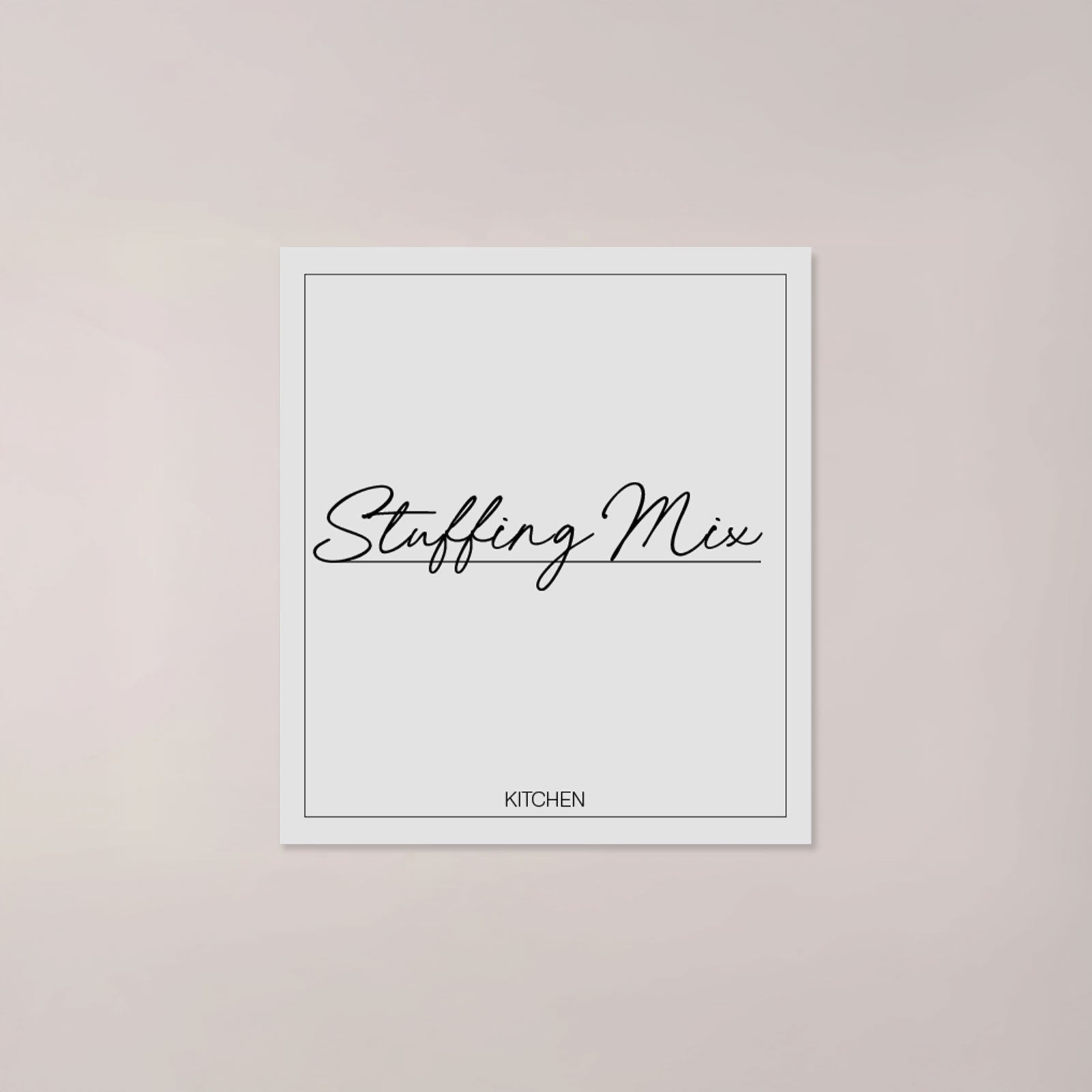 Minimalistic Stuffing Mix Labels