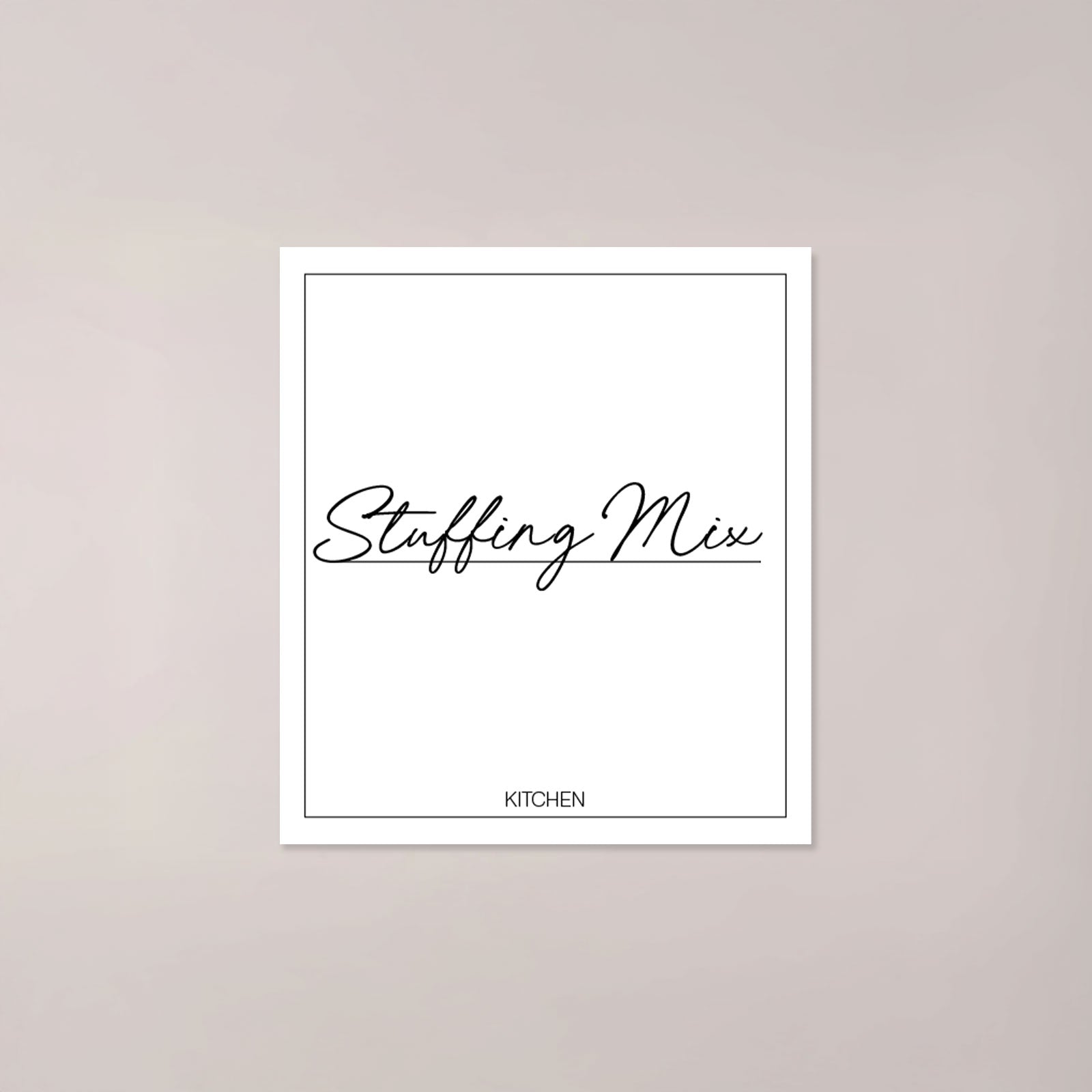 Minimalistic Stuffing Mix Labels