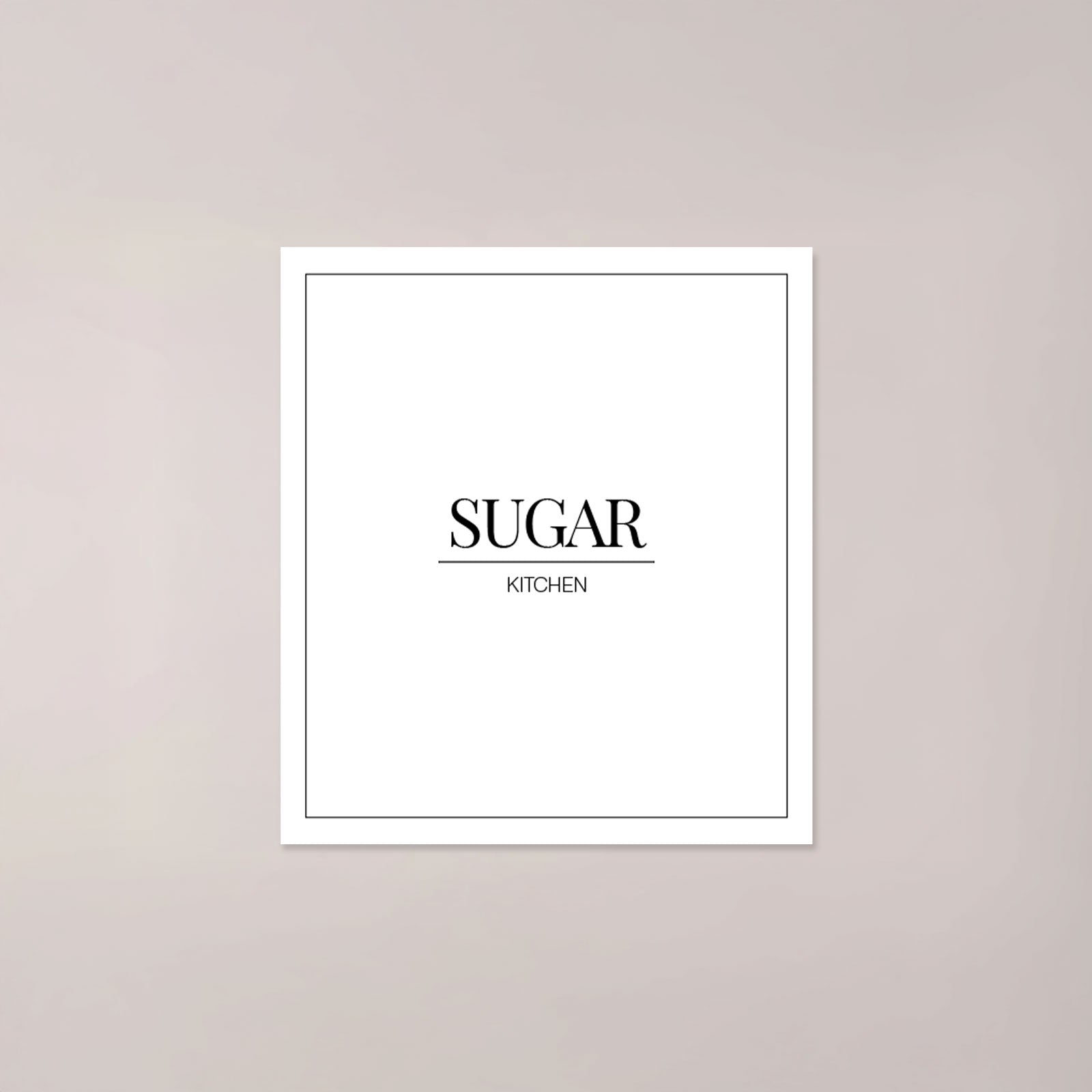 Minimalistic Sugar Label