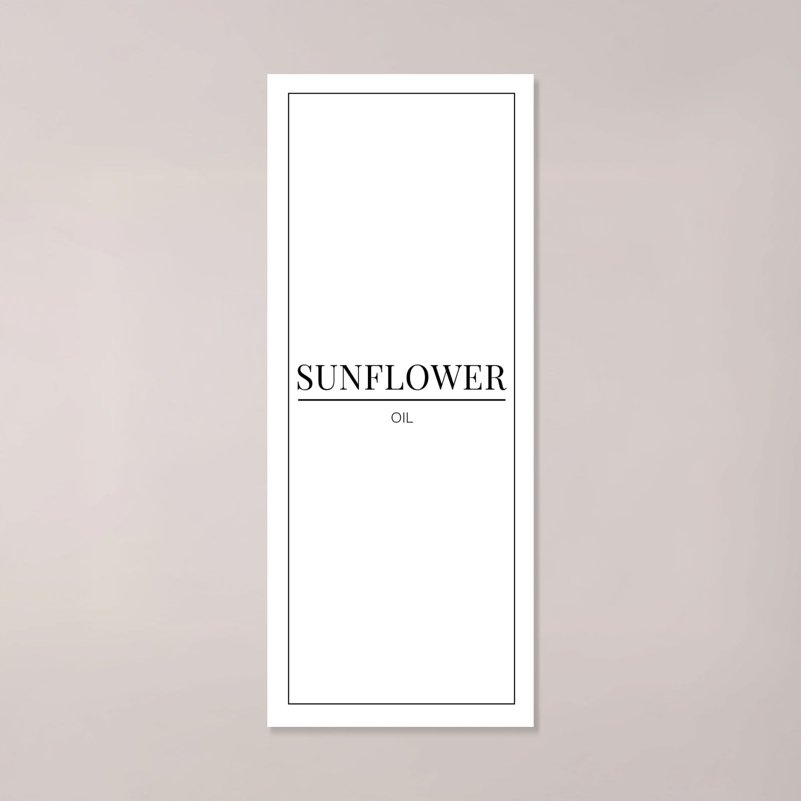 Minimalistic Sunflower Oil Label