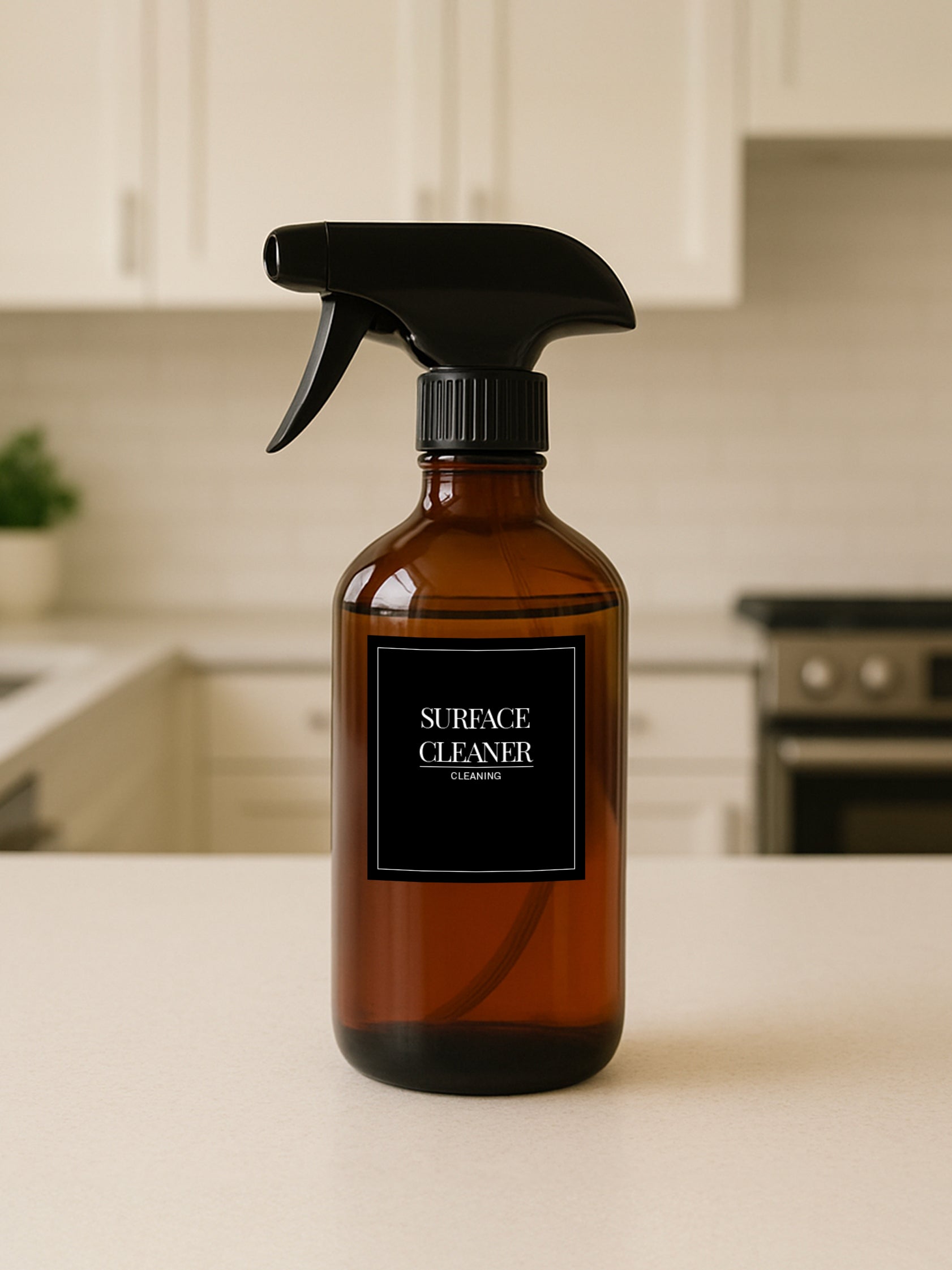 Minimalistic Surface Cleaner Label