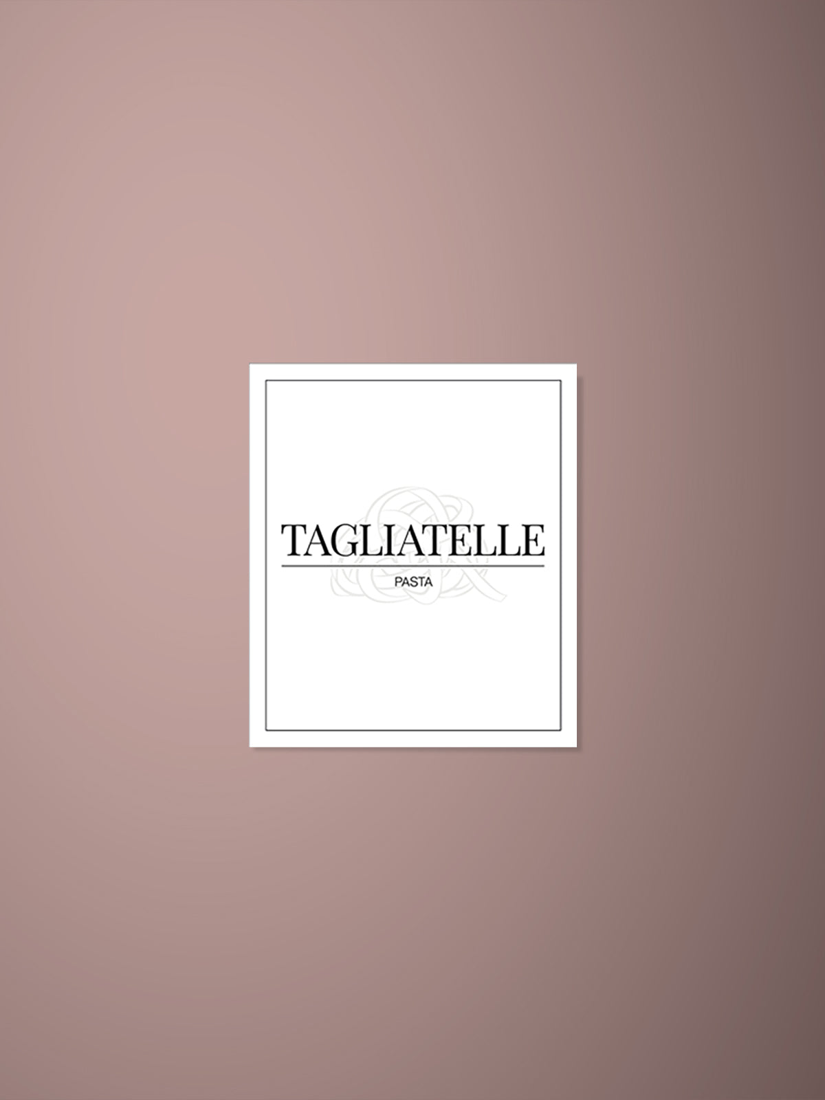 Minimalistic Tagliatelle Label
