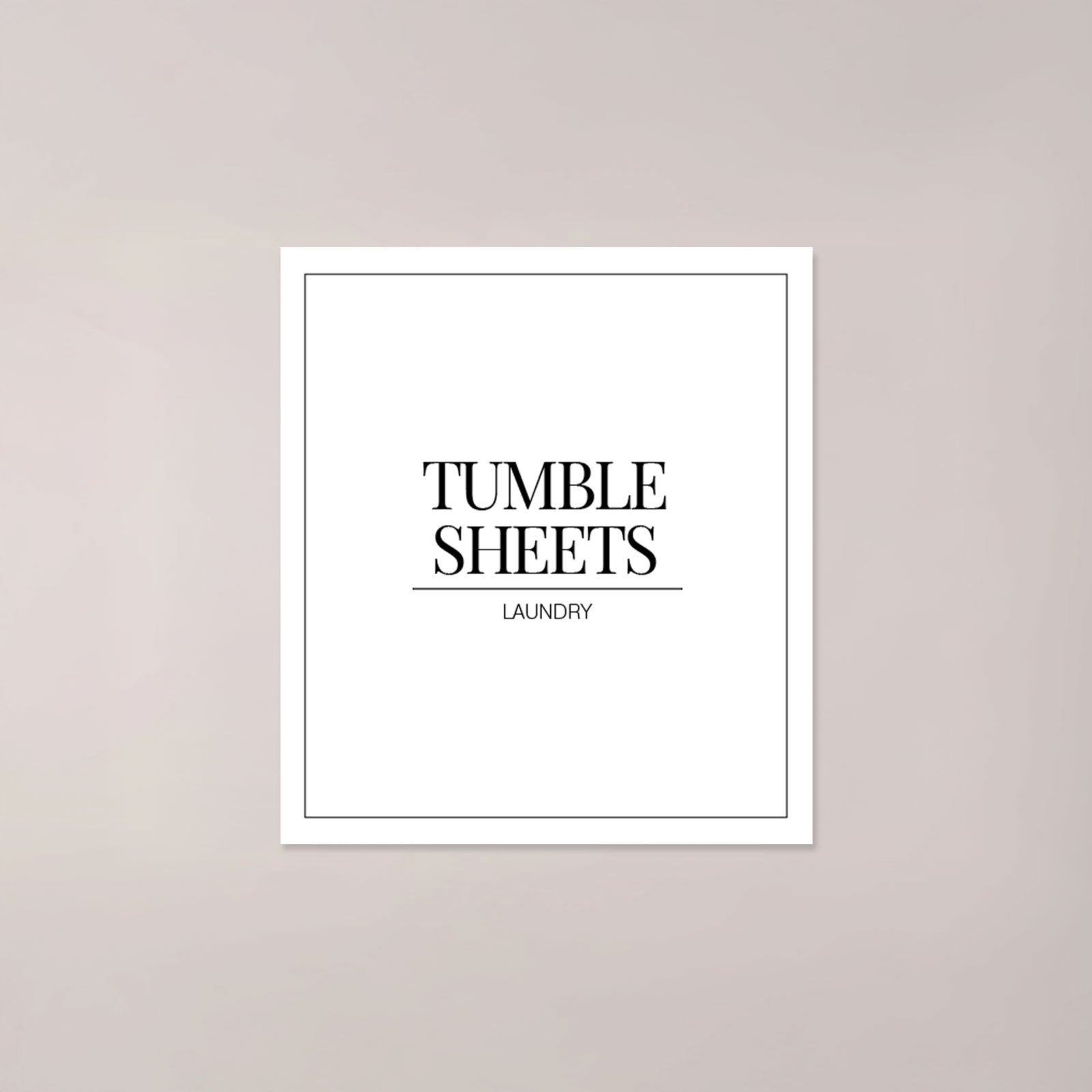 Minimalistic Tumble Sheets Label