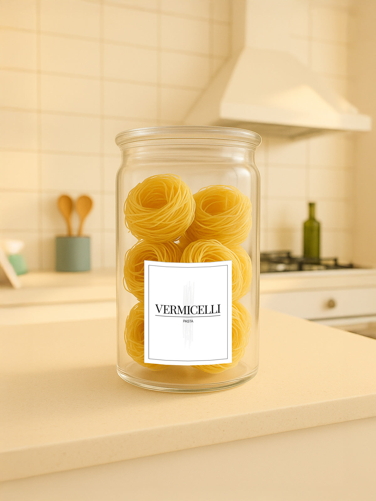 Minimalistic Vermicelli Label