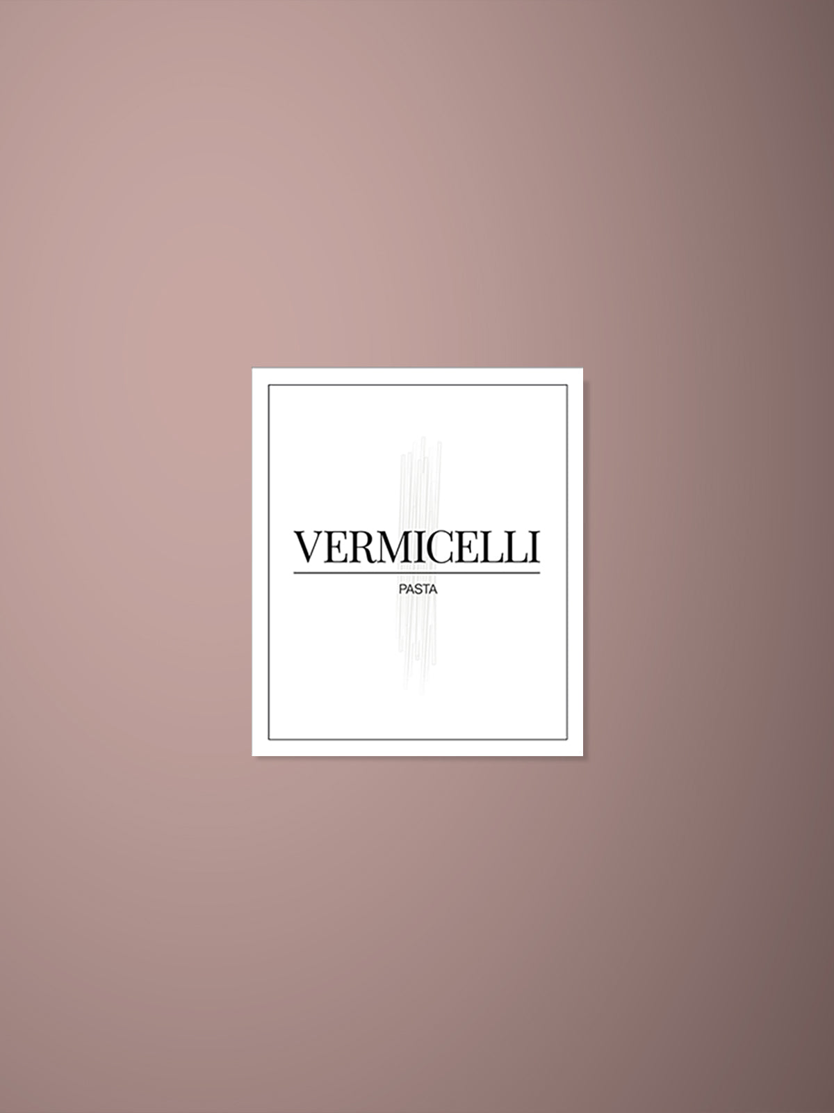 Minimalistic Vermicelli Label